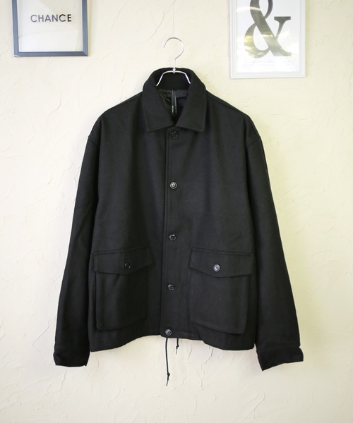 WESTSEA(ウエストシー)の「A-2タイプビッグシルエットブルゾン ショートコート(ブルゾン・メンズ・チェック/ブラウン/チャコール/ブラック/ベージュ・XL/M/L)」の2枚目の写真