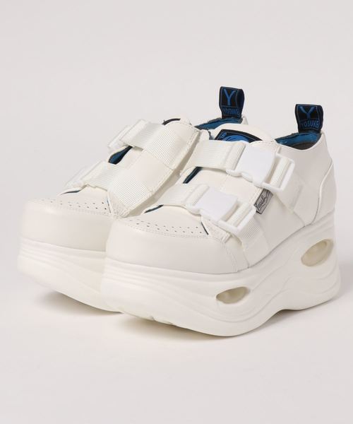 YOSUKE(ヨースケ)の「「YOSUKE/ヨースケ」厚底ベルティッドスニーカー(スニーカー・レディース・ホワイト/ブラック/ブラックミックス・23/24/24.5/23.5/22.5)」の2枚目の写真