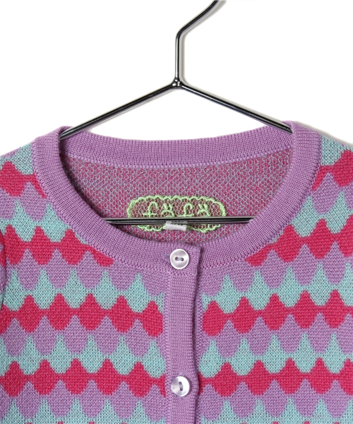 fafa（フェフェ）の「VANDA | ニットカーディガン（カーディガン/ボレロ・キッズ・ブルー系その他/ピンク系その他・110/130/120/95）」の4枚目の写真