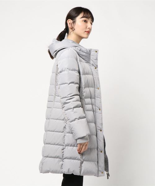 miniyu(ミニュウ)の「グログランダウンコート(ag)(その他アウター・レディース・ライトグレー/ネイビー/ベージュ・M/L)」の4枚目の写真