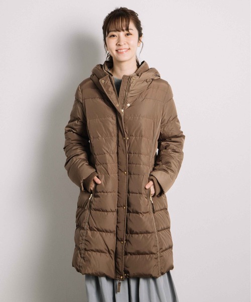 miniyu(ミニュウ)の「グログランダウンコート(ag)(その他アウター・レディース・ライトグレー/ネイビー/ベージュ・M/L)」の12枚目の写真