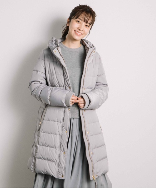 miniyu(ミニュウ)の「グログランダウンコート(ag)(その他アウター・レディース・ライトグレー/ネイビー/ベージュ・M/L)」の17枚目の写真