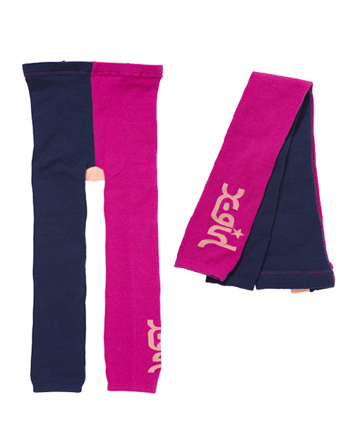 X-girl Stages(エックスガールステージス)の「POP LEGGINGS/ レギンス(レギンス/スパッツ・キッズ・イエロー/ネイビー/アッシュ・SMALL)」の3枚目の写真