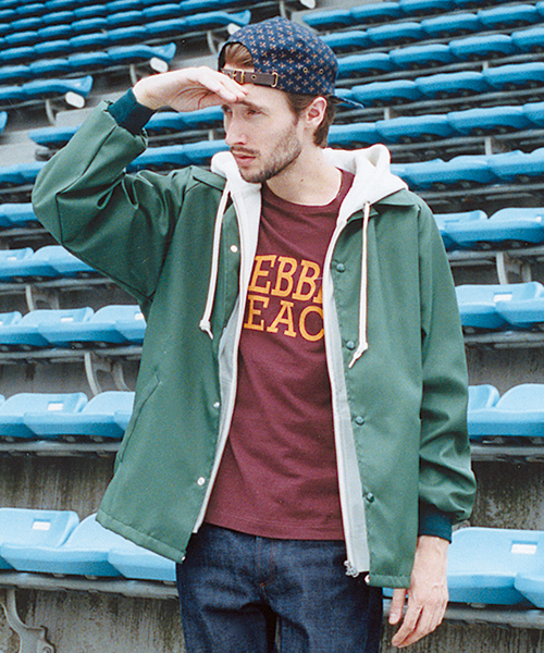 B:MING by BEAMS（ビーミングバイビームス）の「ASW / NYLON COACH  JACKET（ブルゾン・メンズ・ダークグリーン/ネイビー・SMALL/MEDIUM）」の3枚目の写真