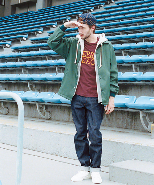 B:MING by BEAMS（ビーミングバイビームス）の「ASW / NYLON COACH  JACKET（ブルゾン・メンズ・ダークグリーン/ネイビー・SMALL/MEDIUM）」の4枚目の写真