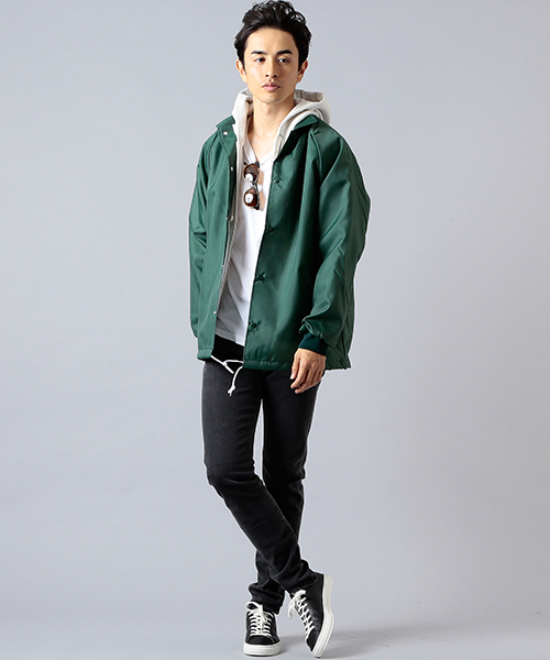 B:MING by BEAMS（ビーミングバイビームス）の「ASW / NYLON COACH  JACKET（ブルゾン・メンズ・ダークグリーン/ネイビー・SMALL/MEDIUM）」の13枚目の写真