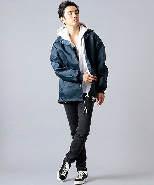 B:MING by BEAMS（ビーミングバイビームス）の「ASW / NYLON COACH  JACKET（ブルゾン・メンズ・ダークグリーン/ネイビー・SMALL/MEDIUM）」の14枚目の写真