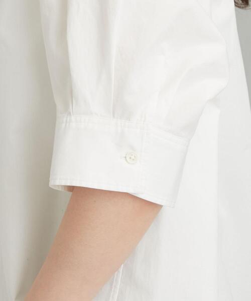 green label relaxing（グリーンレーベルリラクシング）の「FFC 50/- ブロード スタンドカラー ブラウス（シャツ/ブラウス・レディース・ブラウン/ホワイト/コバルトブルー/モカ・FREE）」の10枚目の写真