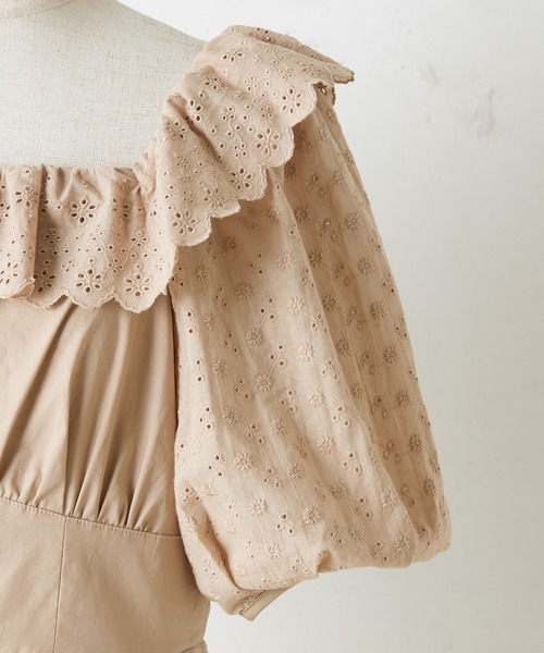 one after another NICE CLAUP(ワンアフターアナザーナイスクラップ)の「ティアードフリルワンピース(ワンピース・レディース・オフホワイト/ベージュ・FREE)」の22枚目の写真
