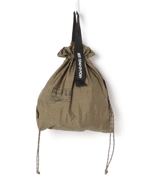 POST GENERAL（ポストジェネラル）の「【POST GENERAL/ポストジェネラル】パッカブル パラシュート ナイロン バッグ/#P/G 008（エコバッグ/サブバッグ・メンズ・オリーブ/ブラウン/ブラック/シルバー/ブルー/ホワイト・FREE/ONE SIZE）」の4枚目の写真