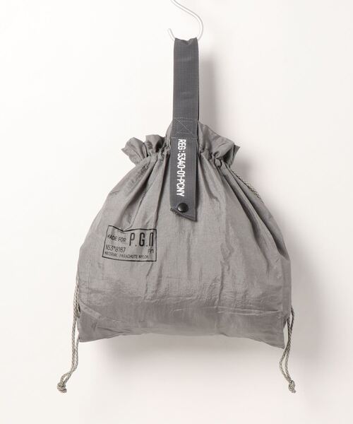 POST GENERAL（ポストジェネラル）の「【POST GENERAL/ポストジェネラル】パッカブル パラシュート ナイロン バッグ/#P/G 008（エコバッグ/サブバッグ・メンズ・オリーブ/ブラウン/ブラック/シルバー/ブルー/ホワイト・FREE/ONE SIZE）」の6枚目の写真