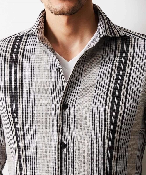 MICHEL KLEIN HOMME   （ミッシェルクランオム）の「シャツ（ラッセルリバーチェック）（Tシャツ/カットソー・メンズ・ベージュ/パープル/ネイビー・MEDIUM/LARGE/X-LARGE）」の19枚目の写真