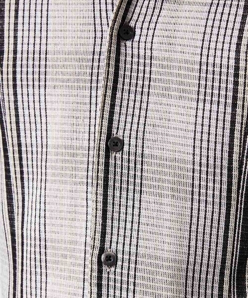 MICHEL KLEIN HOMME   （ミッシェルクランオム）の「シャツ（ラッセルリバーチェック）（Tシャツ/カットソー・メンズ・ベージュ/パープル/ネイビー・MEDIUM/LARGE/X-LARGE）」の21枚目の写真