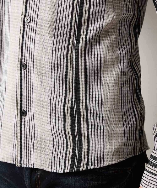 MICHEL KLEIN HOMME   （ミッシェルクランオム）の「シャツ（ラッセルリバーチェック）（Tシャツ/カットソー・メンズ・ベージュ/パープル/ネイビー・MEDIUM/LARGE/X-LARGE）」の22枚目の写真