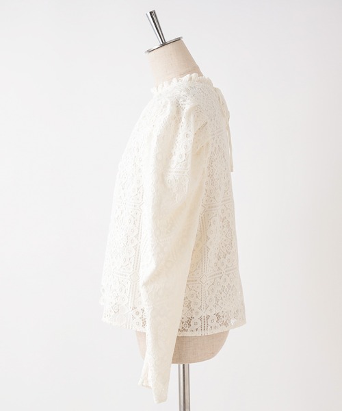 one after another NICE CLAUP(ワンアフターアナザーナイスクラップ)の「総レースパフ袖トップス(シャツ/ブラウス・レディース・ベージュ/ブラック/アイボリー・FREE)」の19枚目の写真