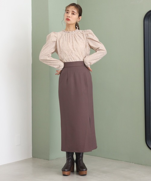 one after another NICE CLAUP(ワンアフターアナザーナイスクラップ)の「総レースパフ袖トップス(シャツ/ブラウス・レディース・ベージュ/ブラック/アイボリー・FREE)」の8枚目の写真