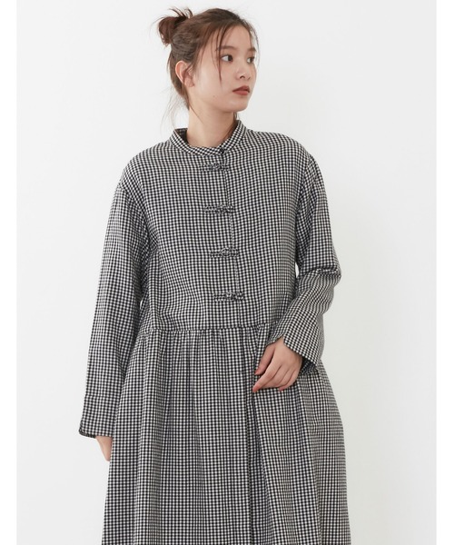 プードゥドゥ pou dou dou ギンガムチェック切り返しワンピース オリジナルギンガムチェックシャツワンピース | プードゥドゥ(POU DOU