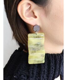 MURUA | バイカラーウェーブマーブルピアス(ピアス(両耳用))