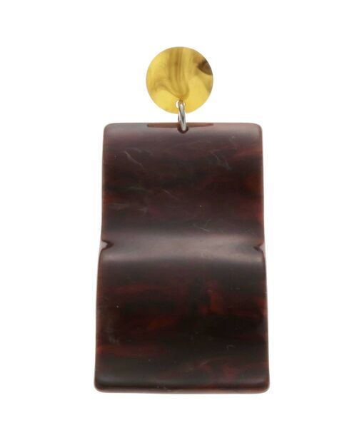 MURUA（ムルーア）の「バイカラーウェーブマーブルピアス（ピアス（両耳用）・レディース・カーキ/マスタード・FREE）」の6枚目の写真