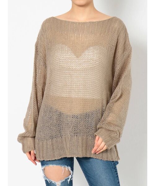 今話題のアイテムを GYDA（ジェイダ）の「透かしニット TOPS（ニット/セーター トップス