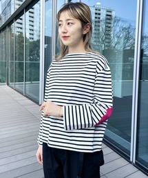 BEAMS BOY | BEAMS BOY / エルボーパッチ バスク ロングスリーブ Tシャツ 21SS(Tシャツ/カットソー)