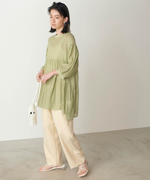 セブンフェアリー⭐︎Praia ホワイト チュニック 長袖 forksy.（フォルクシー）の「【forksy.】スラブガーゼ2way