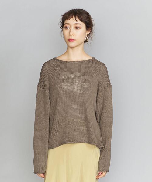 【タグ付き新品】conteテープヤーン ボートネックニット UNITED ARROWS｜<conte>テープヤーン ボートネックニット