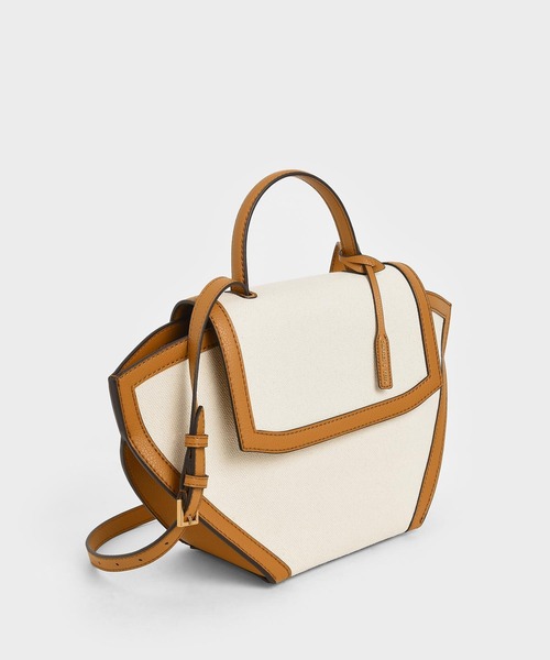 CHARLES & KEITH ラージトラペーズトップハンドルバッグ CHARLES & KEITH ラージトラペーズ トップハンドルバッグ