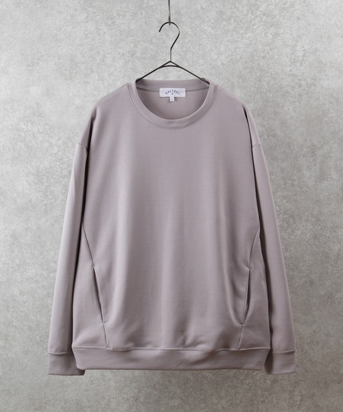 make a ray!（メイク ア レイ！）の「ダンボールニット ビッグシルエット クルーネック スウェット/ライトトレーナー（スウェット・メンズ・ブラック/ベージュ/ピンク・M/L/XL）」の3枚目の写真