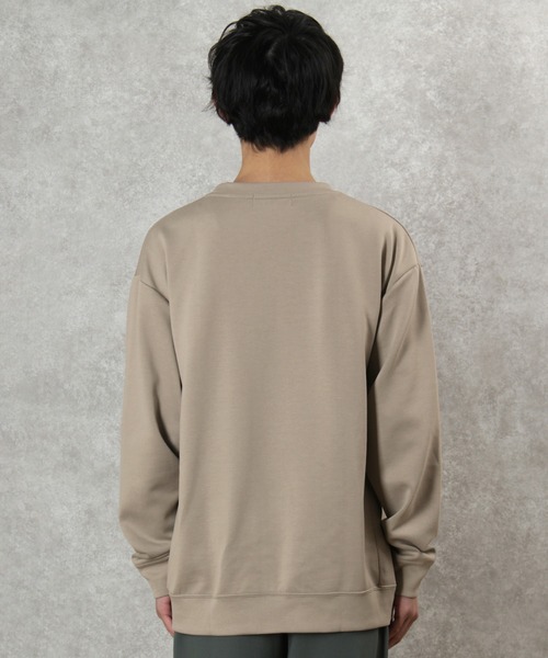 make a ray!（メイク ア レイ！）の「ダンボールニット ビッグシルエット クルーネック スウェット/ライトトレーナー（スウェット・メンズ・ブラック/ベージュ/ピンク・M/L/XL）」の11枚目の写真