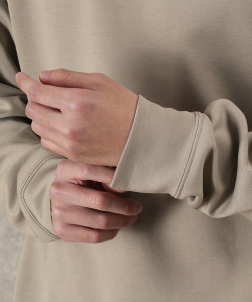 make a ray!（メイク ア レイ！）の「ダンボールニット ビッグシルエット クルーネック スウェット/ライトトレーナー（スウェット・メンズ・ブラック/ベージュ/ピンク・M/L/XL）」の13枚目の写真