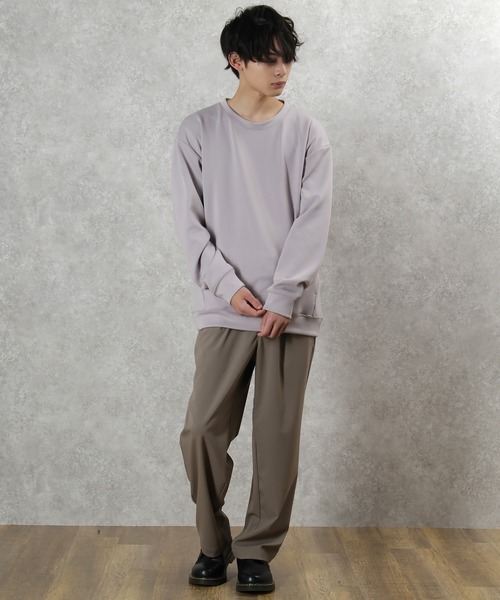 make a ray!（メイク ア レイ！）の「ダンボールニット ビッグシルエット クルーネック スウェット/ライトトレーナー（スウェット・メンズ・ブラック/ベージュ/ピンク・M/L/XL）」の17枚目の写真