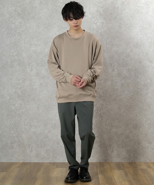 make a ray!（メイク ア レイ！）の「ダンボールニット ビッグシルエット クルーネック スウェット/ライトトレーナー（スウェット・メンズ・ブラック/ベージュ/ピンク・M/L/XL）」の19枚目の写真