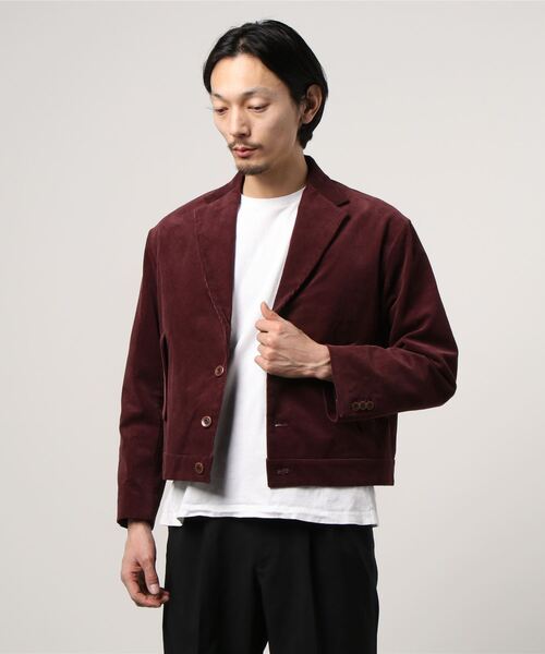 meagratia（メアグラーティア）の「corduroy tailored BL（テーラードジャケット・メンズ・ボルドー/ブラック/ブラウン・1/2）」の3枚目の写真