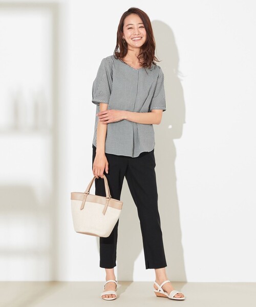 ANY SIS(エニィスィス)の「【L'aube】ミラクルストレッチ テーパードパンツ(その他パンツ・レディース・ブラック系/黄土色系/ベージュ系/ライトグリーン系/ブラウン系・1/2/3)」の9枚目の写真