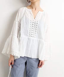 SLOBE IENA | 【SARA MALLIKA】COTTON GAUZE ビックレースブラウス【手洗い可】◆(シャツ/ブラウス)