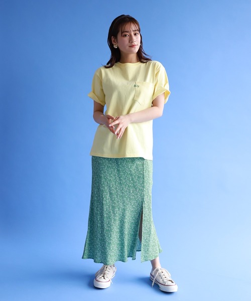 SLOBE citron.（スローブシトロン）の「SLOBE citron. BOY Tシャツ【手洗い可能】◆（Tシャツ/カットソー・レディース・ブラウン/ナチュラル/イエロー・FREE）」の12枚目の写真