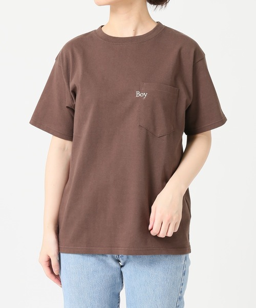 SLOBE citron.（スローブシトロン）の「SLOBE citron. BOY Tシャツ【手洗い可能】◆（Tシャツ/カットソー・レディース・ブラウン/ナチュラル/イエロー・FREE）」の17枚目の写真