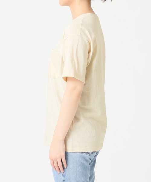 SLOBE citron.（スローブシトロン）の「SLOBE citron. BOY Tシャツ【手洗い可能】◆（Tシャツ/カットソー・レディース・ブラウン/ナチュラル/イエロー・FREE）」の8枚目の写真