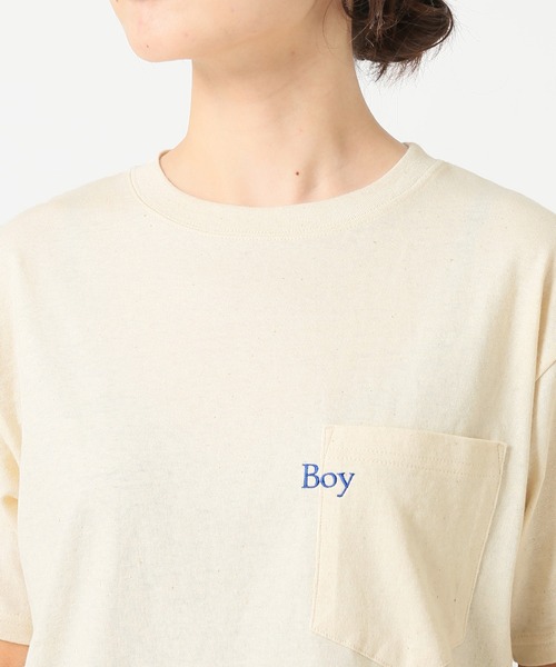 SLOBE citron.（スローブシトロン）の「SLOBE citron. BOY Tシャツ【手洗い可能】◆（Tシャツ/カットソー・レディース・ブラウン/ナチュラル/イエロー・FREE）」の5枚目の写真