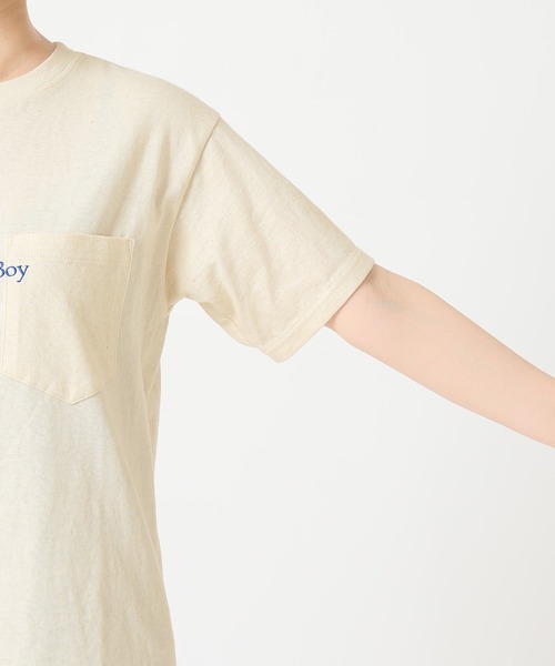 SLOBE citron.（スローブシトロン）の「SLOBE citron. BOY Tシャツ【手洗い可能】◆（Tシャツ/カットソー・レディース・ブラウン/ナチュラル/イエロー・FREE）」の13枚目の写真