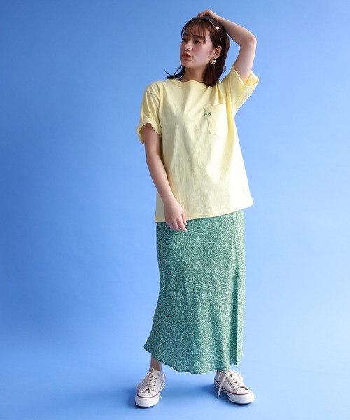 SLOBE citron.（スローブシトロン）の「SLOBE citron. BOY Tシャツ【手洗い可能】◆（Tシャツ/カットソー・レディース・ブラウン/ナチュラル/イエロー・FREE）」の11枚目の写真