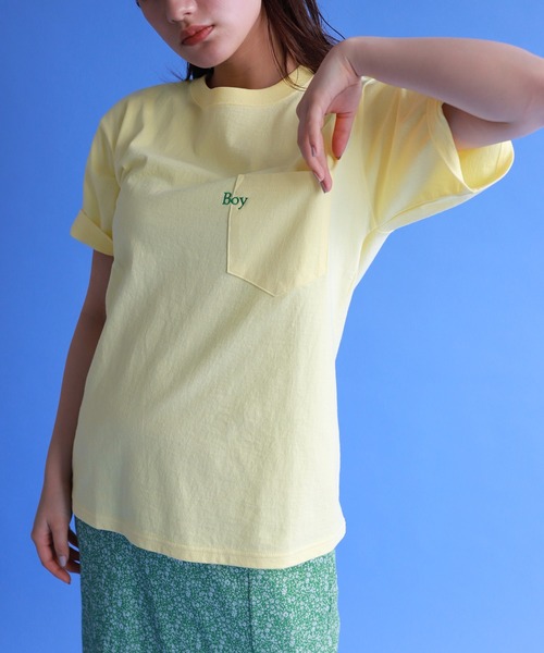 SLOBE citron.（スローブシトロン）の「SLOBE citron. BOY Tシャツ【手洗い可能】◆（Tシャツ/カットソー・レディース・ブラウン/ナチュラル/イエロー・FREE）」の21枚目の写真