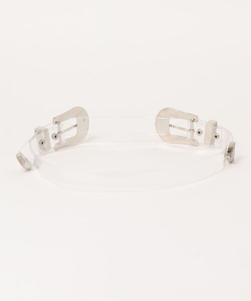 RASVOA(ラスボア)の「ダブルバックルPVCベルト(ベルト・レディース・クリア/ブラック・FREE)」の3枚目の写真