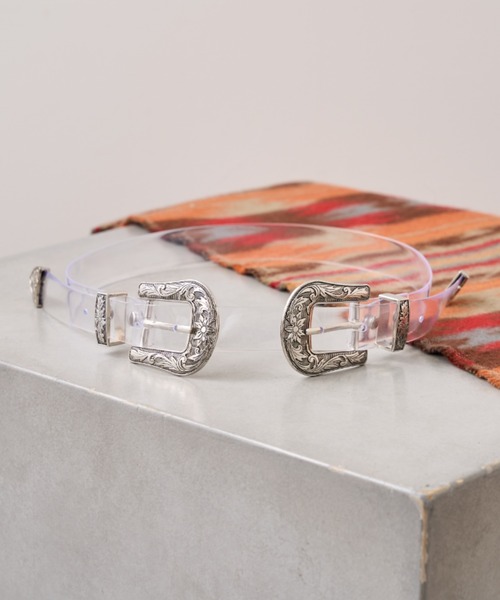 RASVOA(ラスボア)の「ダブルバックルPVCベルト(ベルト・レディース・クリア/ブラック・FREE)」の2枚目の写真