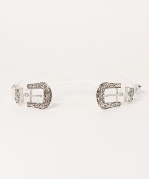 RASVOA(ラスボア)の「ダブルバックルPVCベルト(ベルト・レディース・クリア/ブラック・FREE)」の9枚目の写真