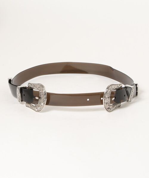 RASVOA(ラスボア)の「ダブルバックルPVCベルト(ベルト・レディース・クリア/ブラック・FREE)」の12枚目の写真