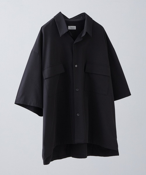 JUNRED（ジュンレッド）の「エアドライモンスタービッグシャツ（シャツ/ブラウス・メンズ・ライトグレー/チャコールグレー/ブラック/ブラウン・S/L/M）」の2枚目の写真