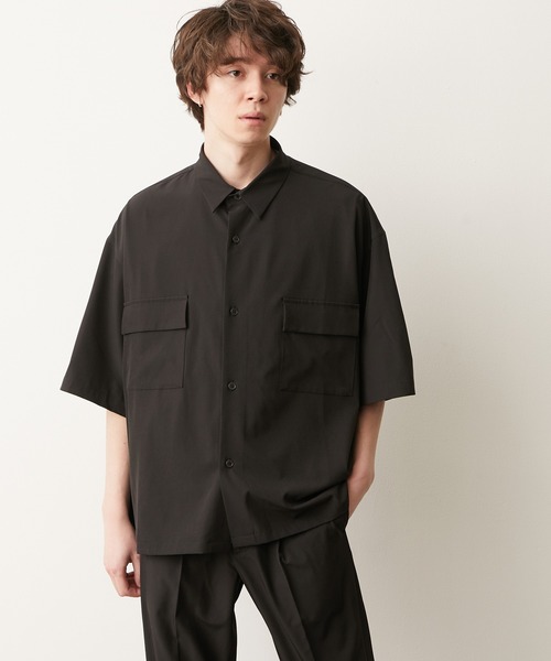 JUNRED（ジュンレッド）の「エアドライモンスタービッグシャツ（シャツ/ブラウス・メンズ・ライトグレー/チャコールグレー/ブラック/ブラウン・S/L/M）」の12枚目の写真