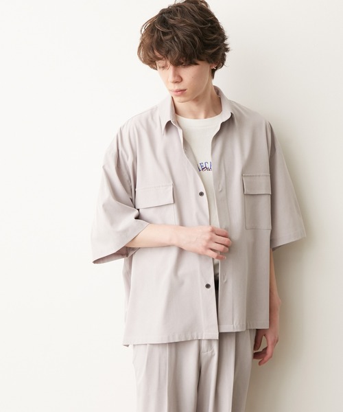 JUNRED（ジュンレッド）の「エアドライモンスタービッグシャツ（シャツ/ブラウス・メンズ・ライトグレー/チャコールグレー/ブラック/ブラウン・S/L/M）」の21枚目の写真